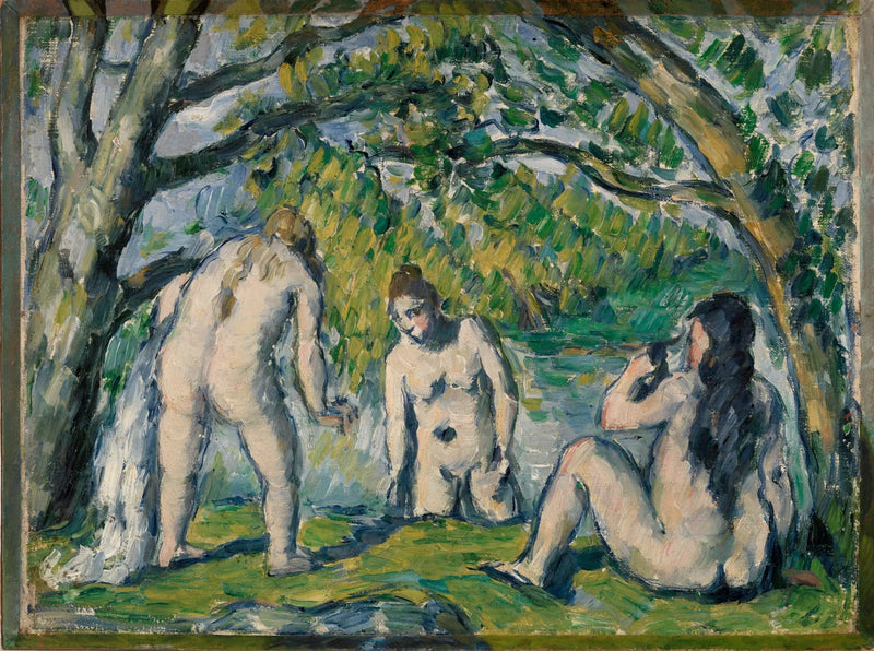 Tre badande kvinnor - Paul Cézanne