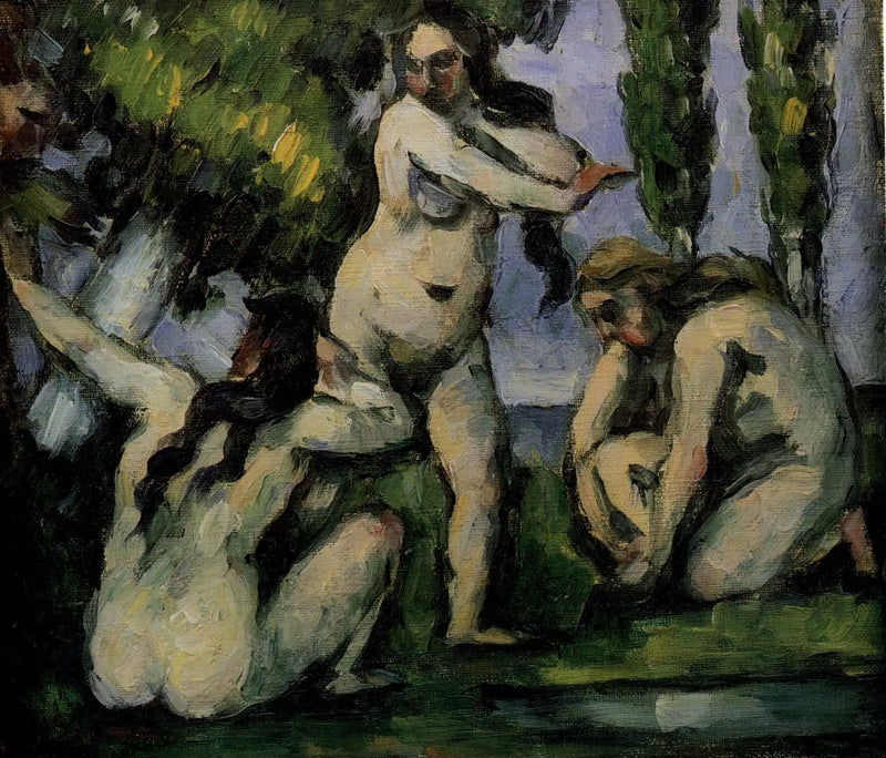 Tre badande kvinnor - Paul Cézanne