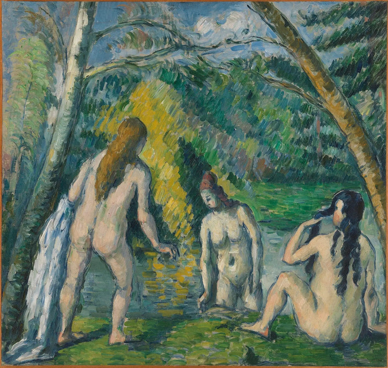 Tre badande kvinnor - Paul Cézanne