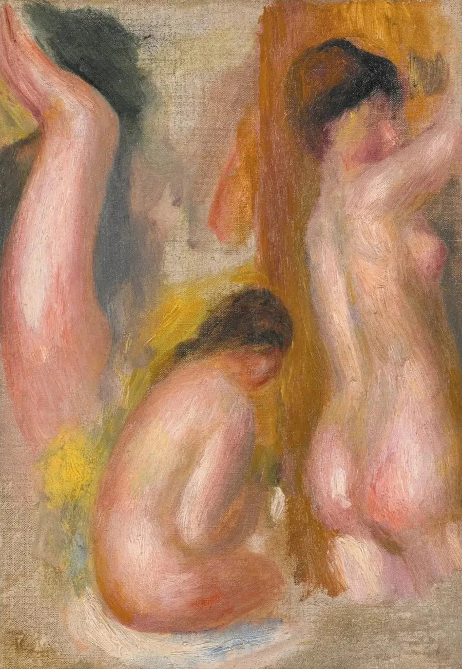 Tre badande - Pierre-Auguste Renoir