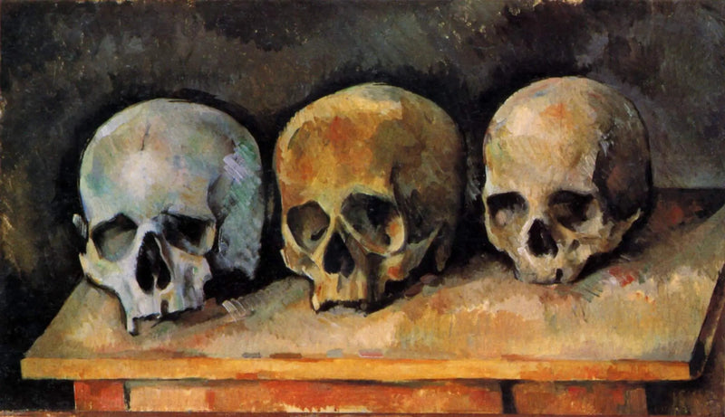 Tre skallar - Paul Cézanne