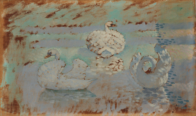 Tre svanar - Henri-Edmond Cross