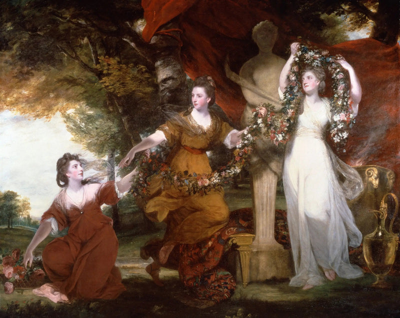 Tre damer som dekorerar en hymen-term - Joshua Reynolds