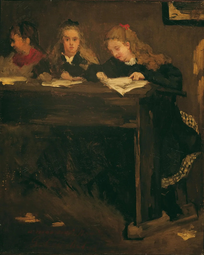 Tre skolflickor - Gustave Courbet