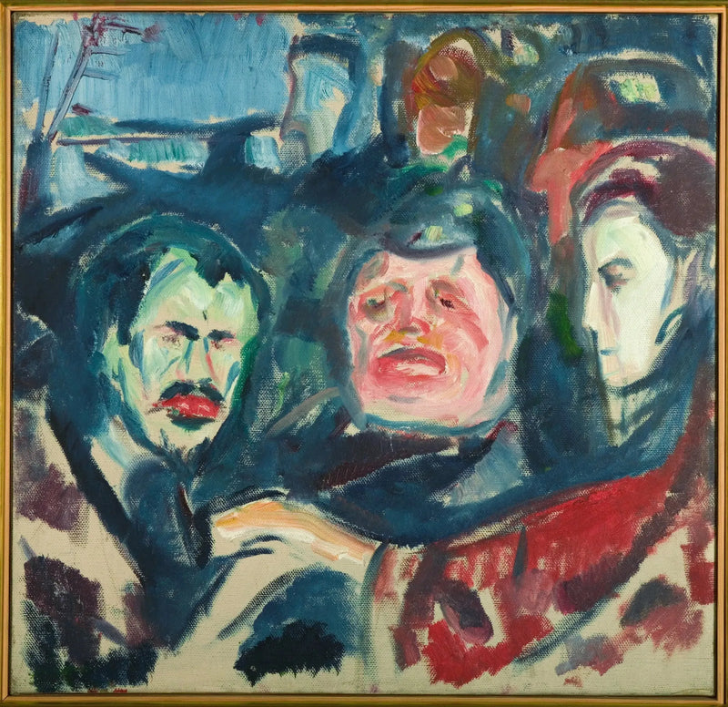 Tre män - Edvard Munch