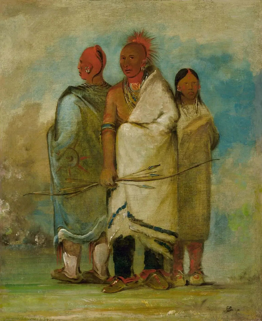 Tre indiska rävar - George Catlin