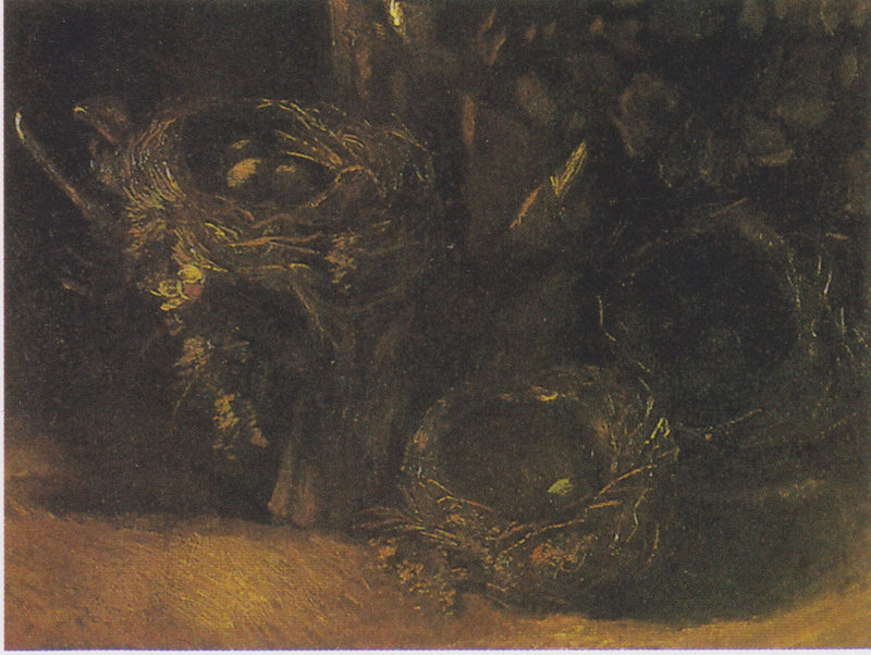 Stilleben med tre fågelbon - Vincent van Gogh