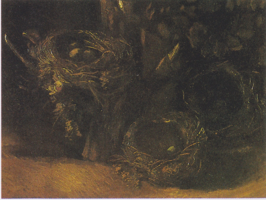 Stilleben med tre fågelbon - Vincent van Gogh