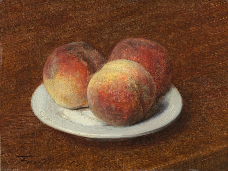 Tre persikor på en tallrik - Henri Fantin-Latour