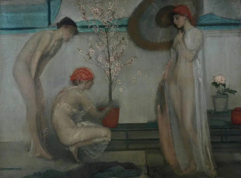 Tre personer: rosa och grå - James Abbott McNeill Whistler