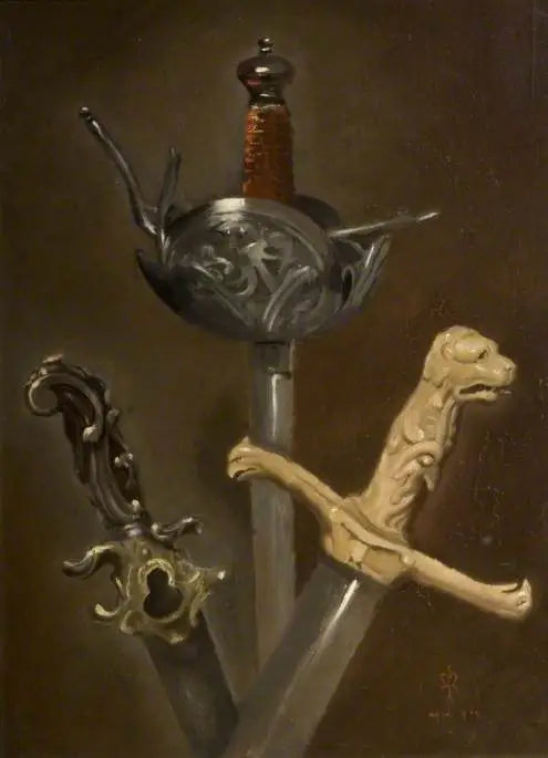 Tre svärdhandskar - John Everett Millais