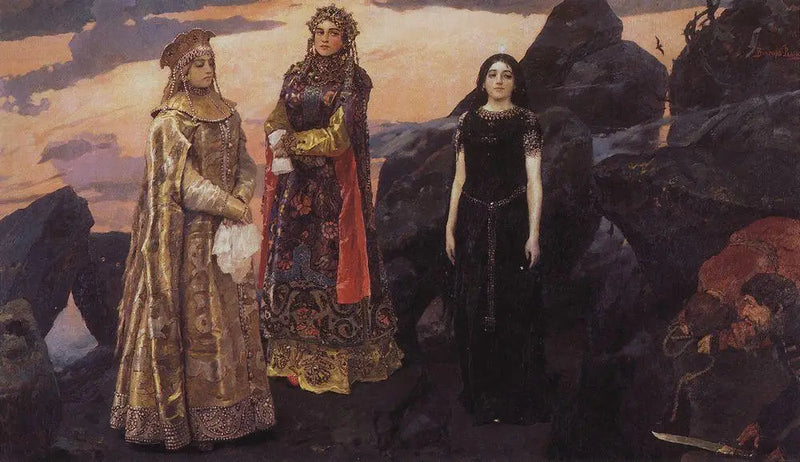 Tre prinsessor från det underjordiska riket - Viktor Vasnetsov