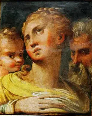 Tre huvuden - Parmigianino