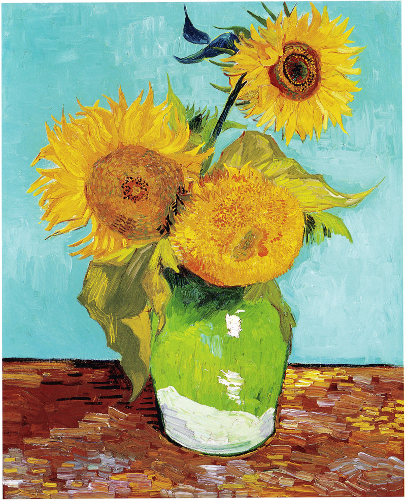 Tre solrosor i en vas - Vincent van Gogh