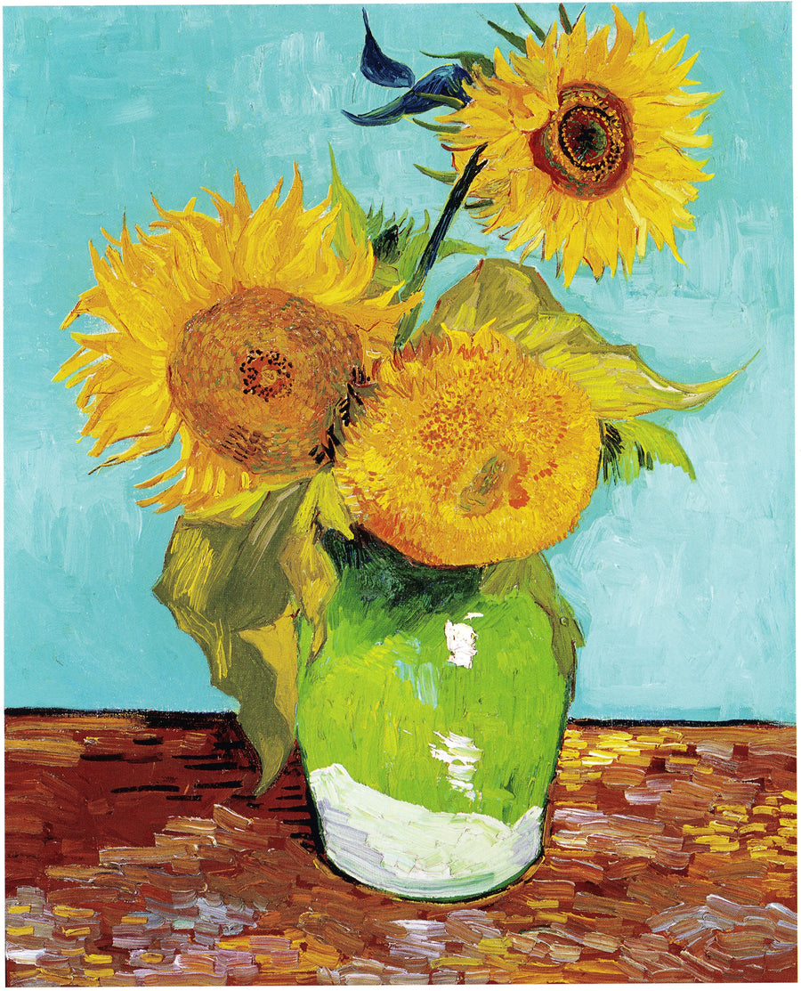 Tre solrosor i en vas - Vincent van Gogh