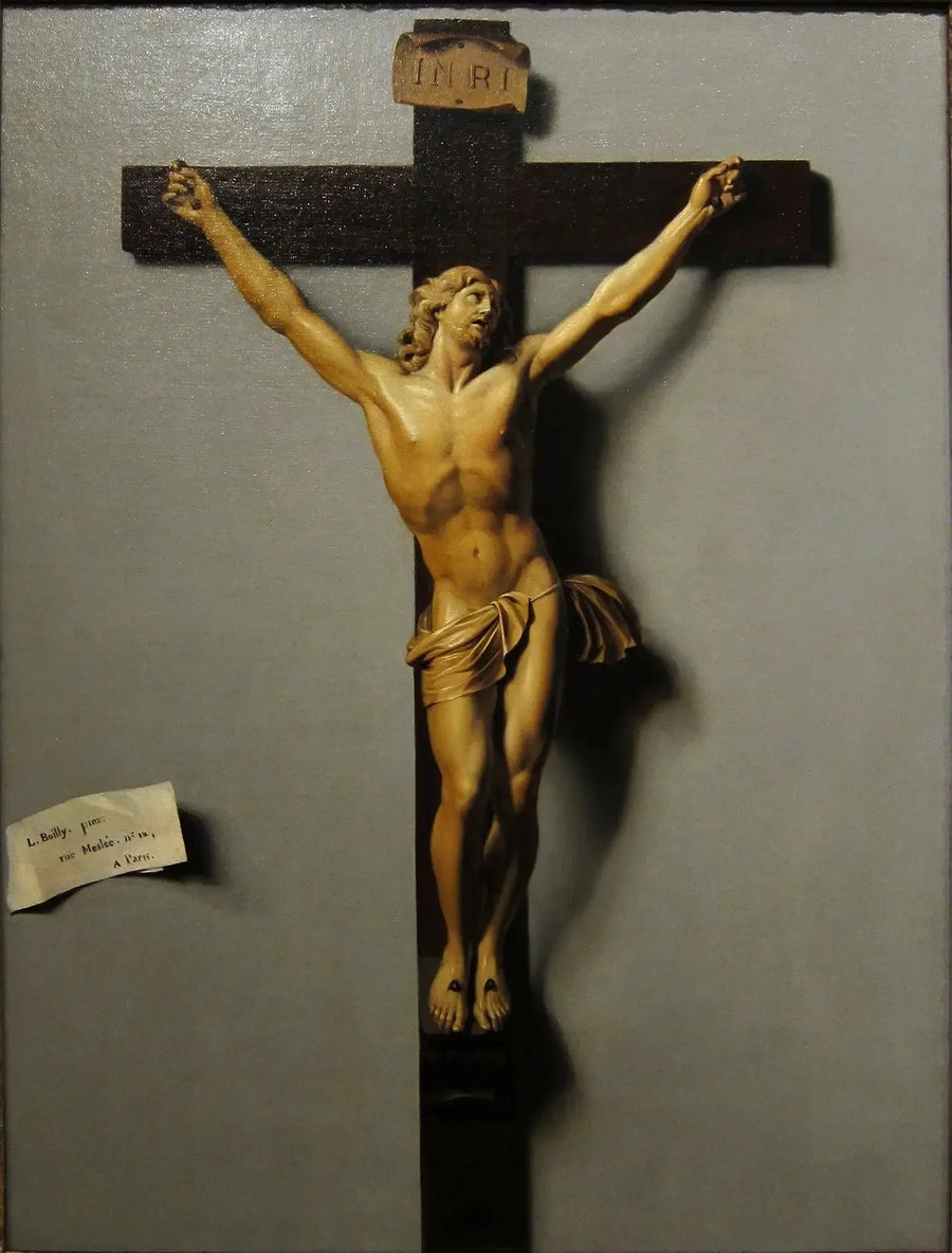 Trompe l'œil med kors i elfenben och trä - Louis-Léopold Boilly