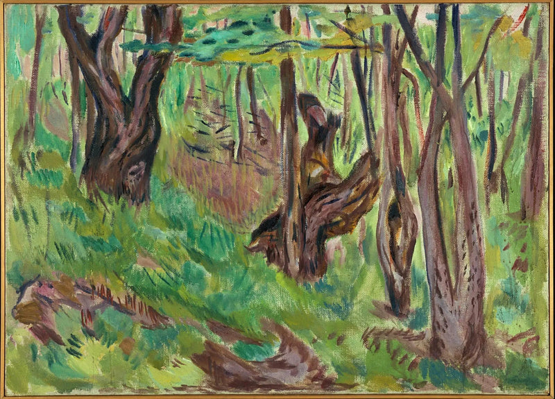 Grova trädstammar på sommaren - Edvard Munch
