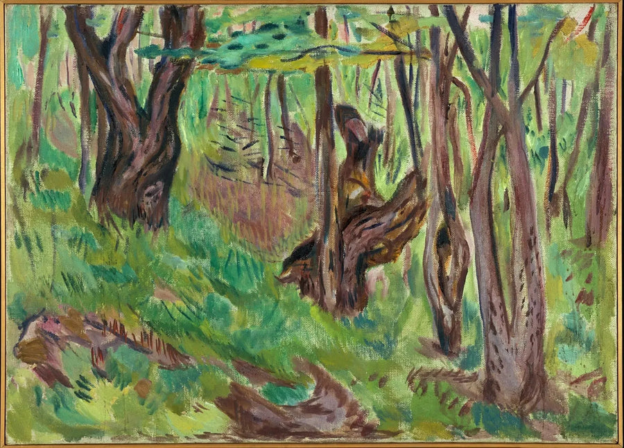 Grova trädstammar på sommaren - Edvard Munch