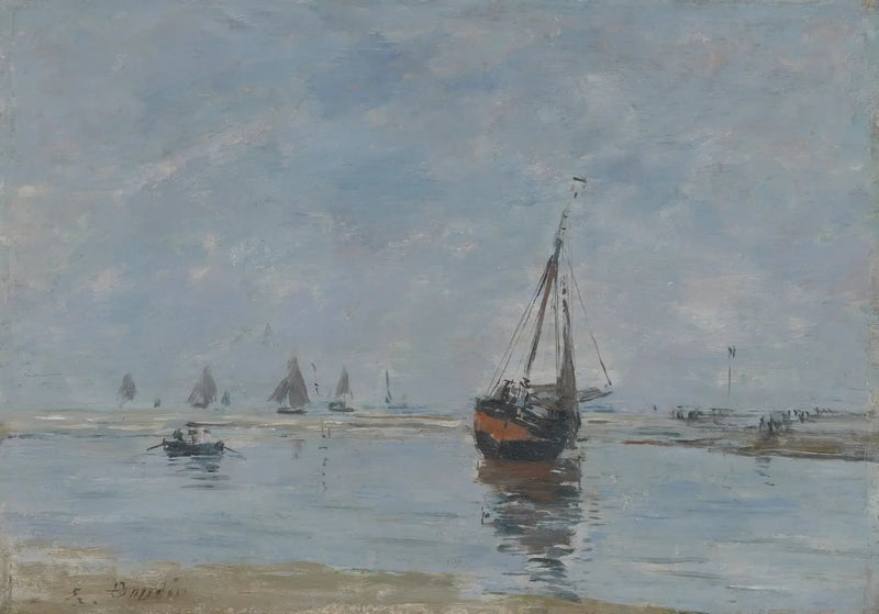Trouville vid lågvatten - Eugène Boudin