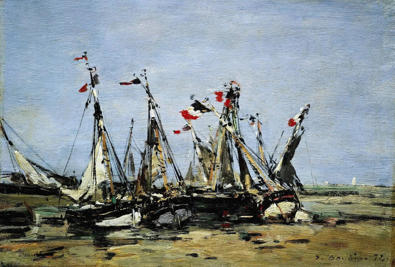 Trouville, i väntan på tidvattnet - Eugène Boudin