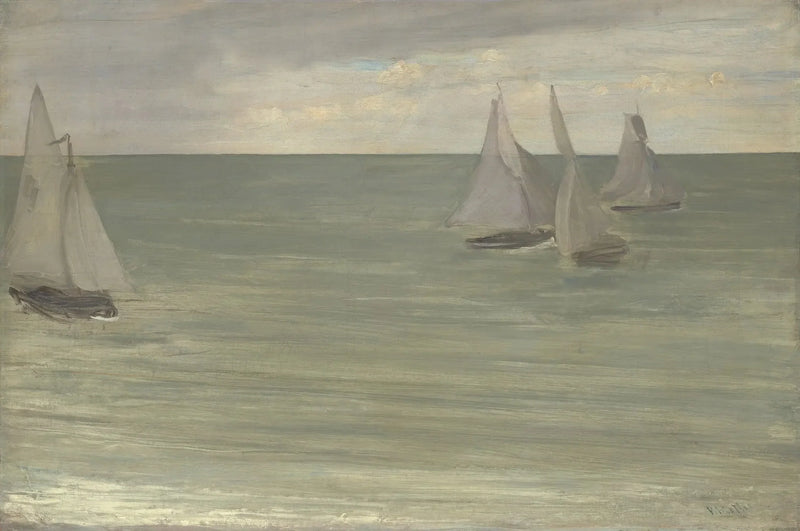 Trouville (Grå och Grön, det silverfärgade havet) - James Abbott McNeill Whistler
