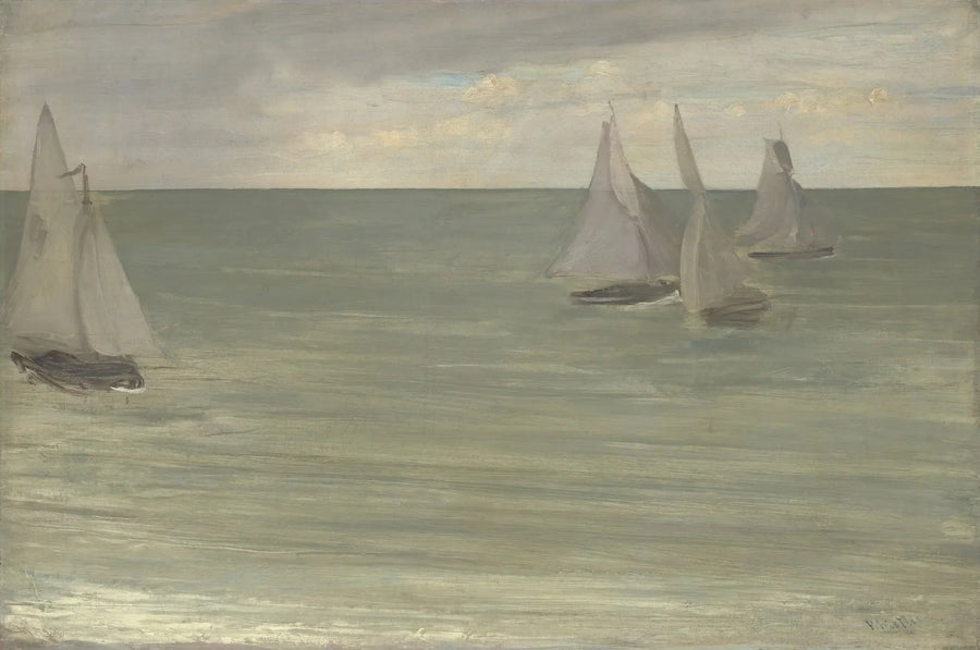 Trouville (Grå och Grön, det silverfärgade havet) - James Abbott McNeill Whistler
