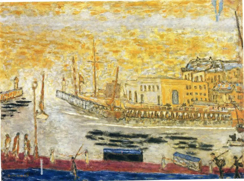 Trouville, hamnens utgång - Pierre Bonnard