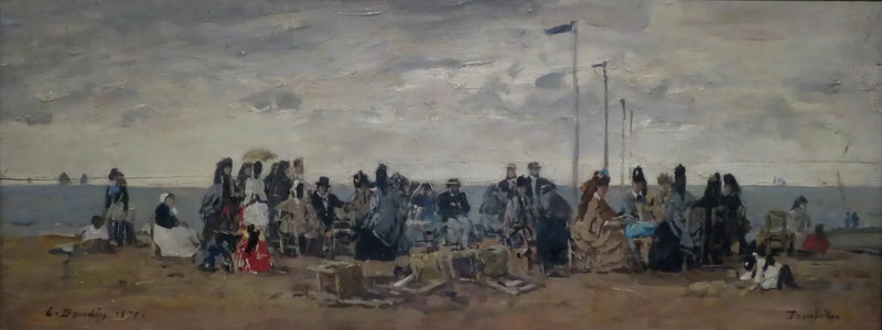 Trouville. Strandscen - Eugène Boudin