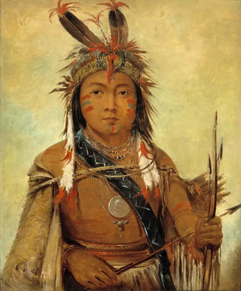 Ud-je-jock, Pelikan, en pojke - George Catlin