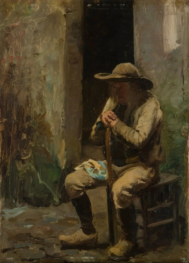 En bonde från Faouet sittande - Peder Severin Krøyer
