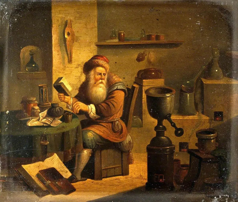 En alkemist i sitt laboratorium - David Teniers den yngre