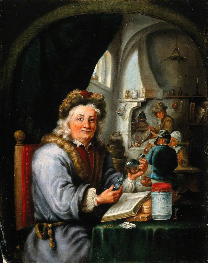 En alkemist i sitt laboratorium - David Teniers den yngre