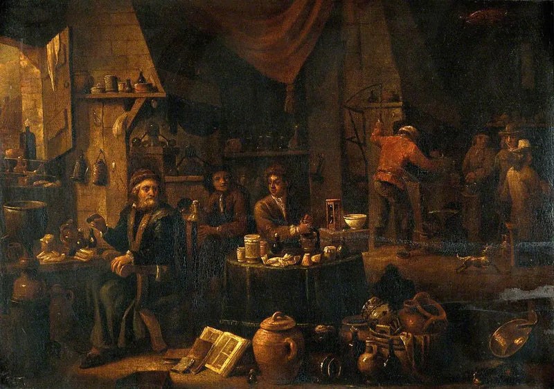 En alkemist i sitt laboratorium - David Teniers den yngre