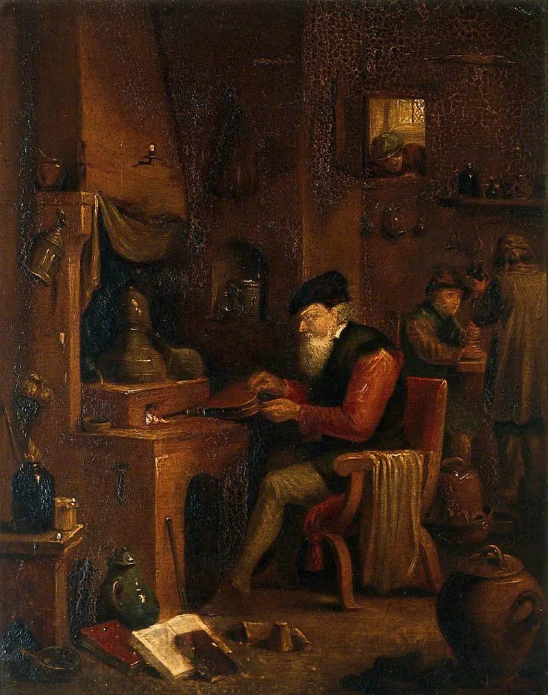 En alkemist i sitt laboratorium - David Teniers den yngre