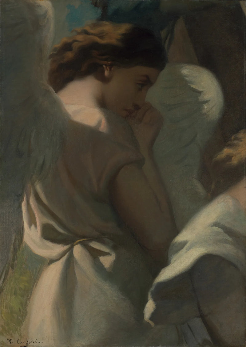 En ängel som ber i olivlundens trädgård - Théodore Chassériau