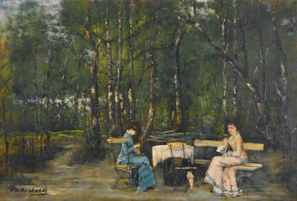 Un après-midi au parc - Mihály Munkácsy image 1 reproduction réalisée par Alpha Reproduction