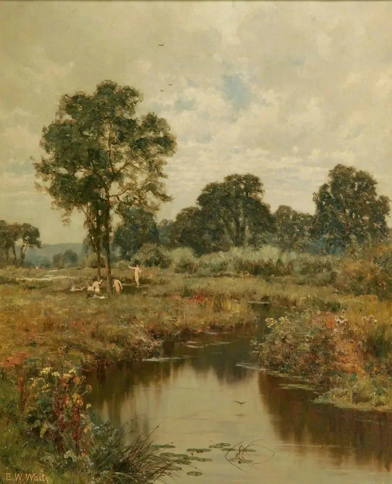En augusti eftermiddag, Woolhampton, Berkshire - Edward Wilkins Waite