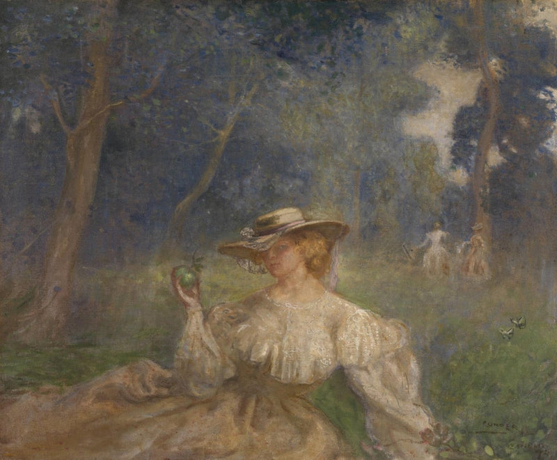 En sommar eftermiddag: Det gröna äpplet - Charles Conder