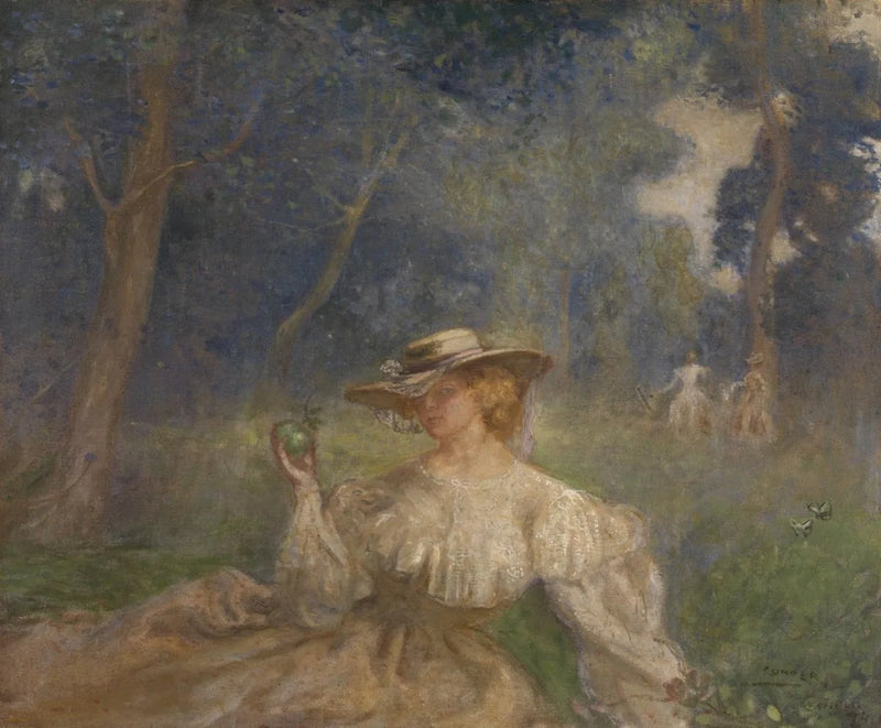 En sommar eftermiddag: Det gröna äpplet - Charles Conder
