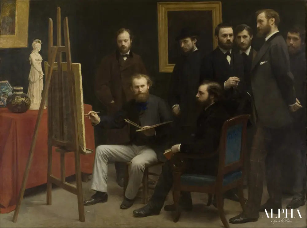 Un atelier aux Batignolles - Henri Fantin-Latour - Reproductions de tableaux et peintures haut de gamme