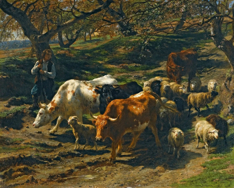 En herde med sin hjord - Rosa Bonheur