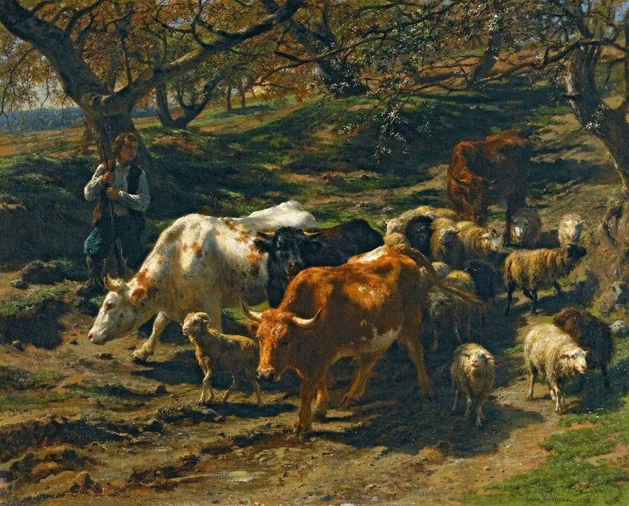 En herde med sin hjord - Rosa Bonheur