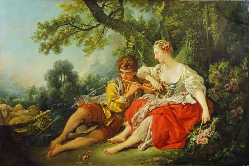En herde som sjunger för en herdeinna - François Boucher