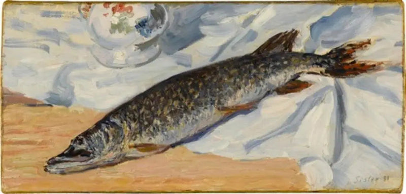 En gädda från Loing - Alfred Sisley