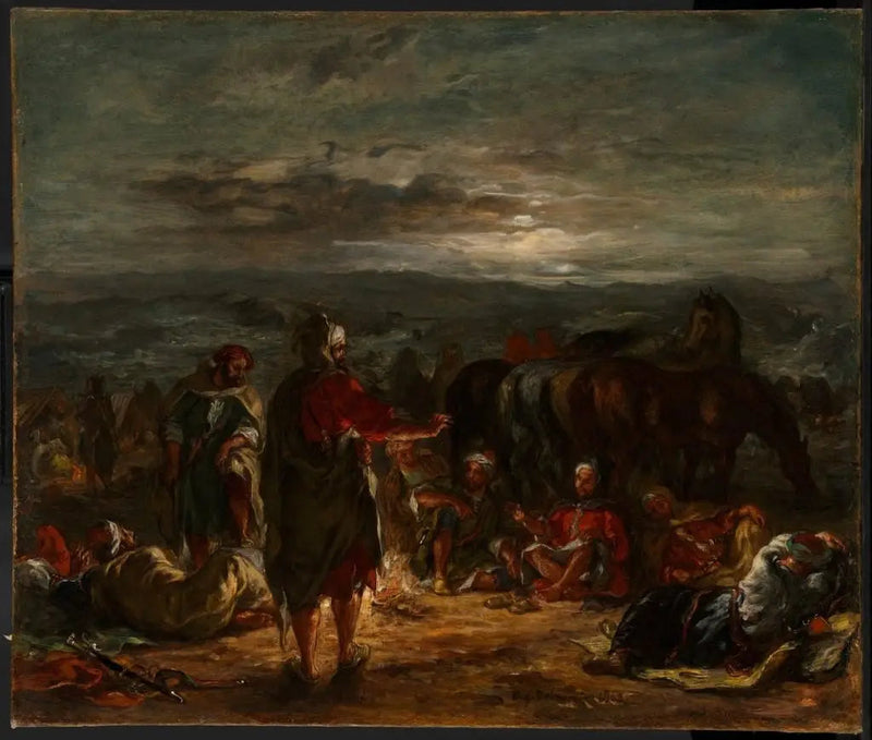 Ett arabiskt läger på natten - Eugène Delacroix