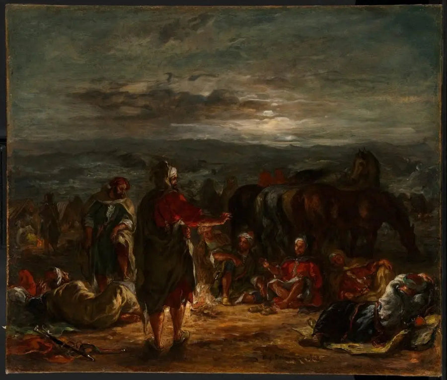 Ett arabiskt läger på natten - Eugène Delacroix