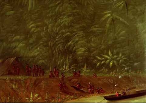 En Mura-campering - Båtskisser - George Catlin