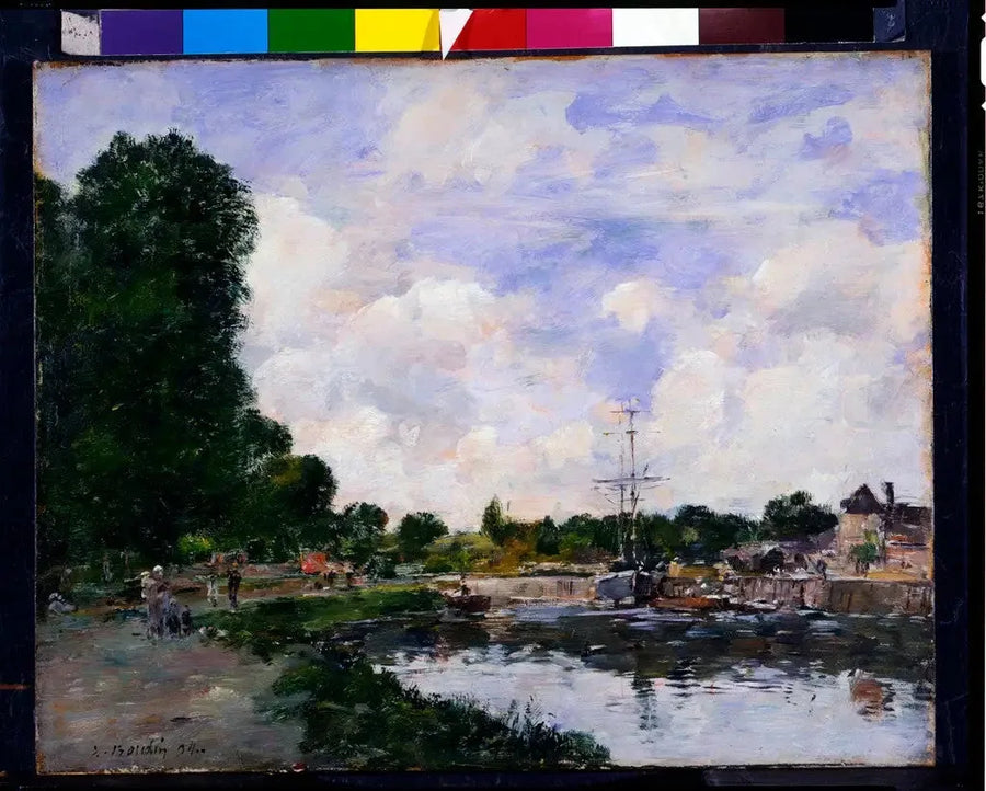 En kanal i Abbeville - Eugène Boudin