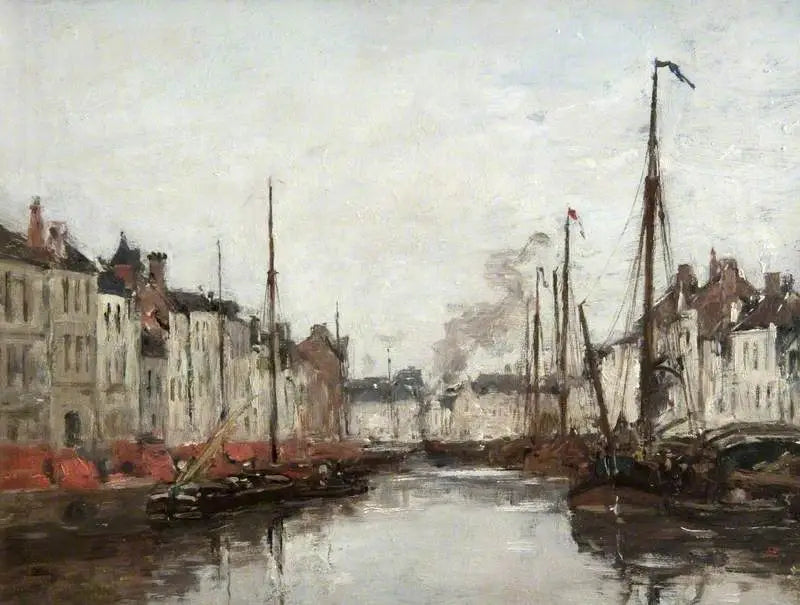 En holländsk kanal - Eugène Boudin