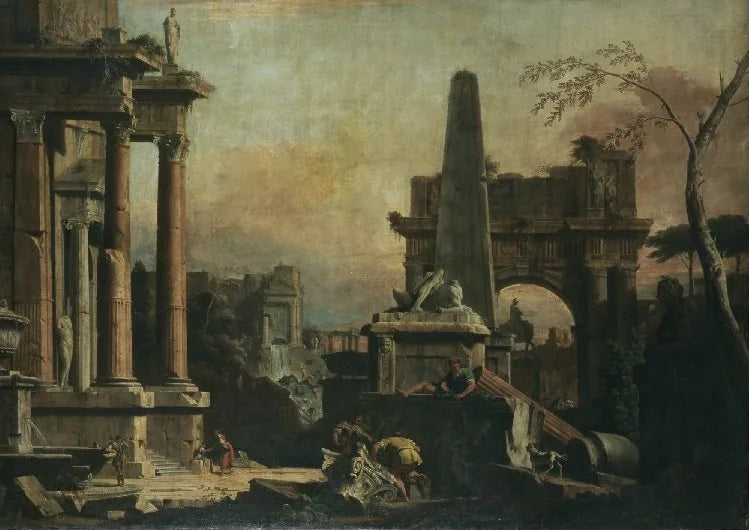 Ett Capriccio av det klassiska Rom - Sebastiano Ricci
